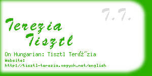 terezia tisztl business card
